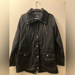 Therapy black trench coat.